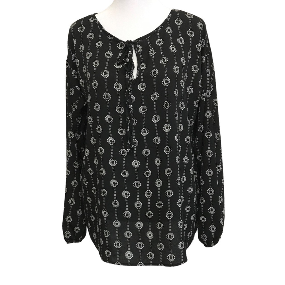 Everly Blouse Black & White printed Women’s Medium